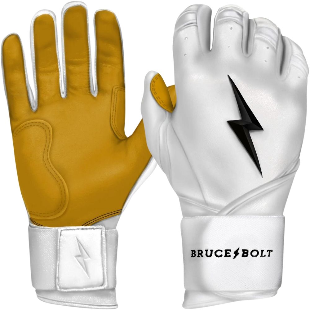 Bruce Bolt Long Cuff Premium Pro Adult Batting Gloves | Better