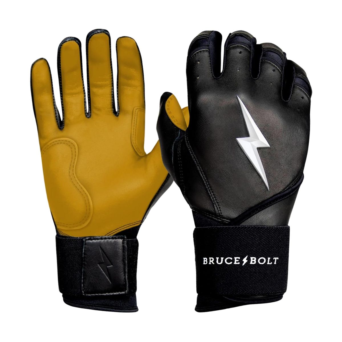 Bruce Bolt Long Cuff Premium Pro Adult Batting Gloves | Better