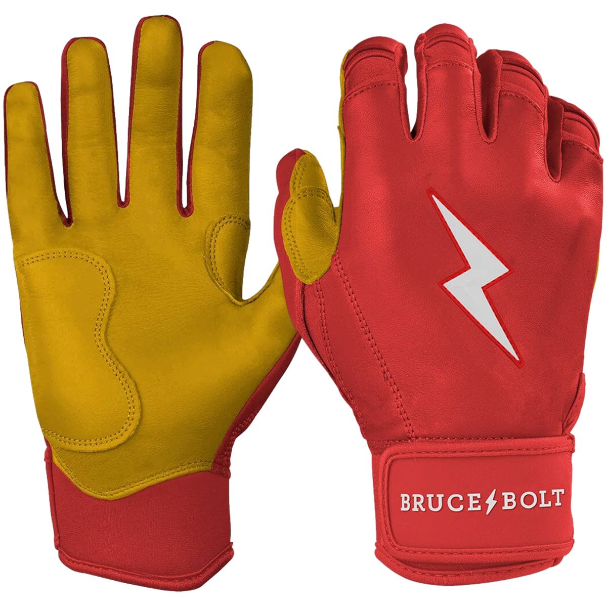 Bruce Bolt Short Cuff Premium Pro Youth Batting Gloves | Better