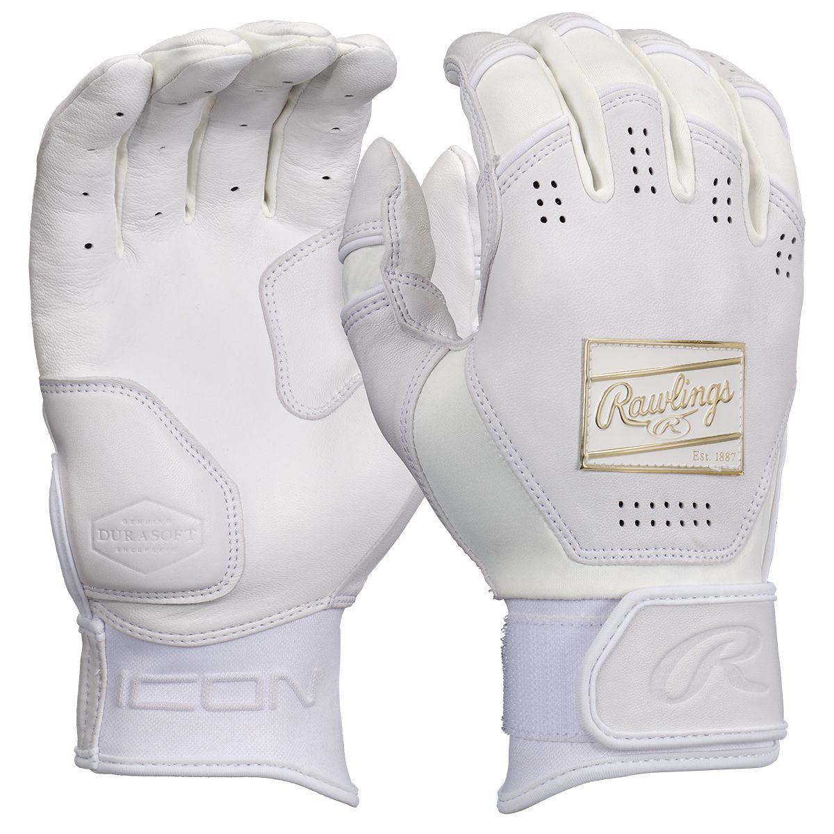 Rawlings Icon Adult Batting Gloves white