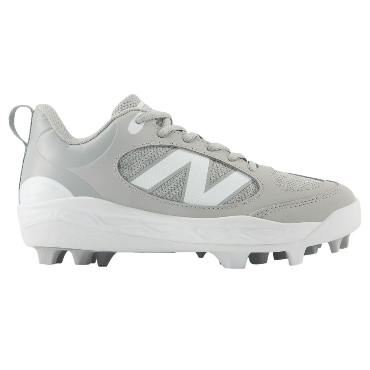 New Balance Fresh Foam 3000v7 Grey/White Youth Rubber Molded Baseball Cleats