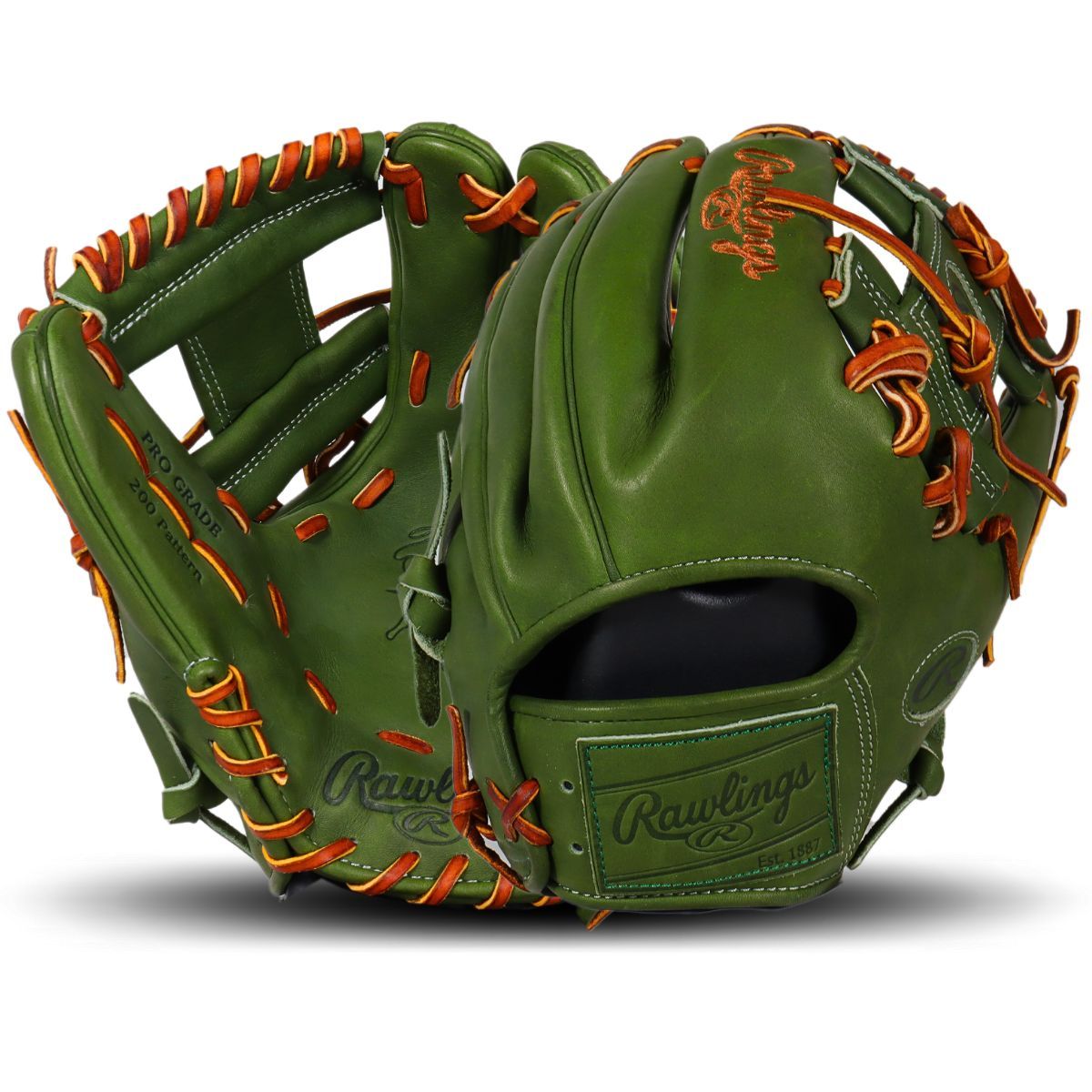 Rawlings Heart of the Hide PRO204 Military Green Monochrome 11.5" Infield Glove