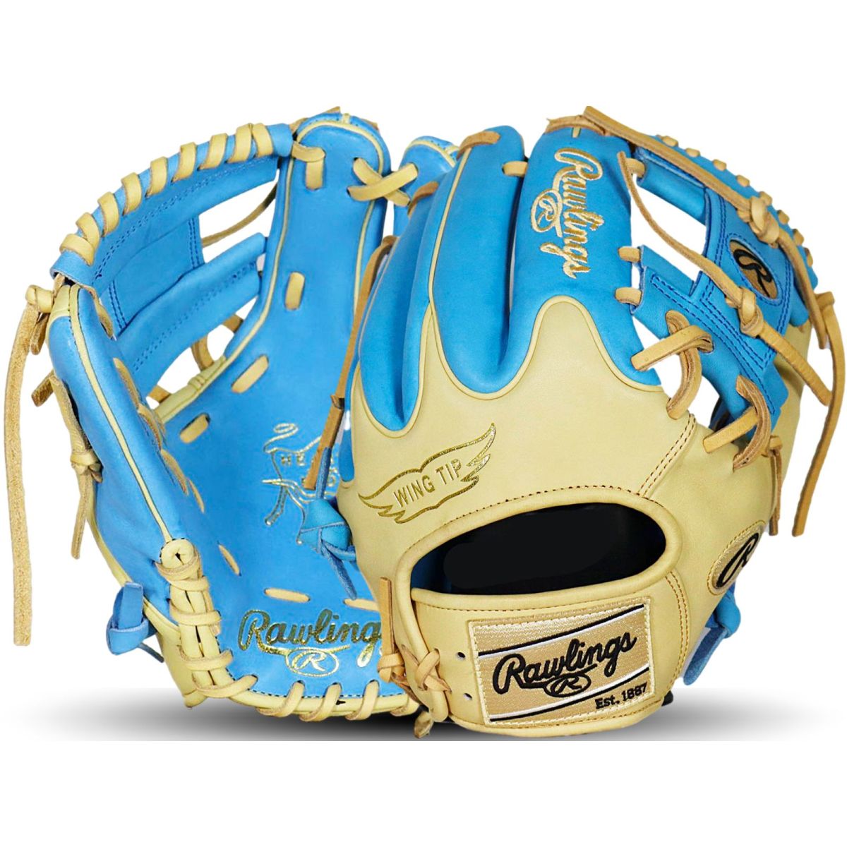Rawlings ゴールドグローブ ウィングTIP 青 Rawlings Heart of the Hide Ice Man 11.5