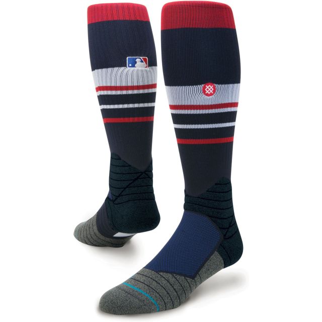 Stance Braves Stripe Over The Calf Socks Better Baseball
